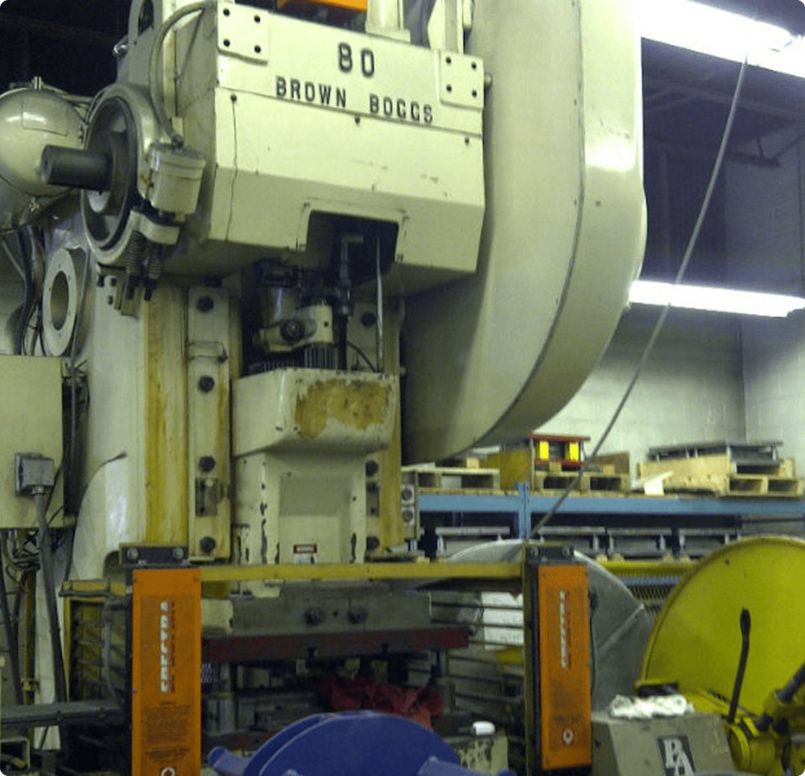 Large mechanical press in factory