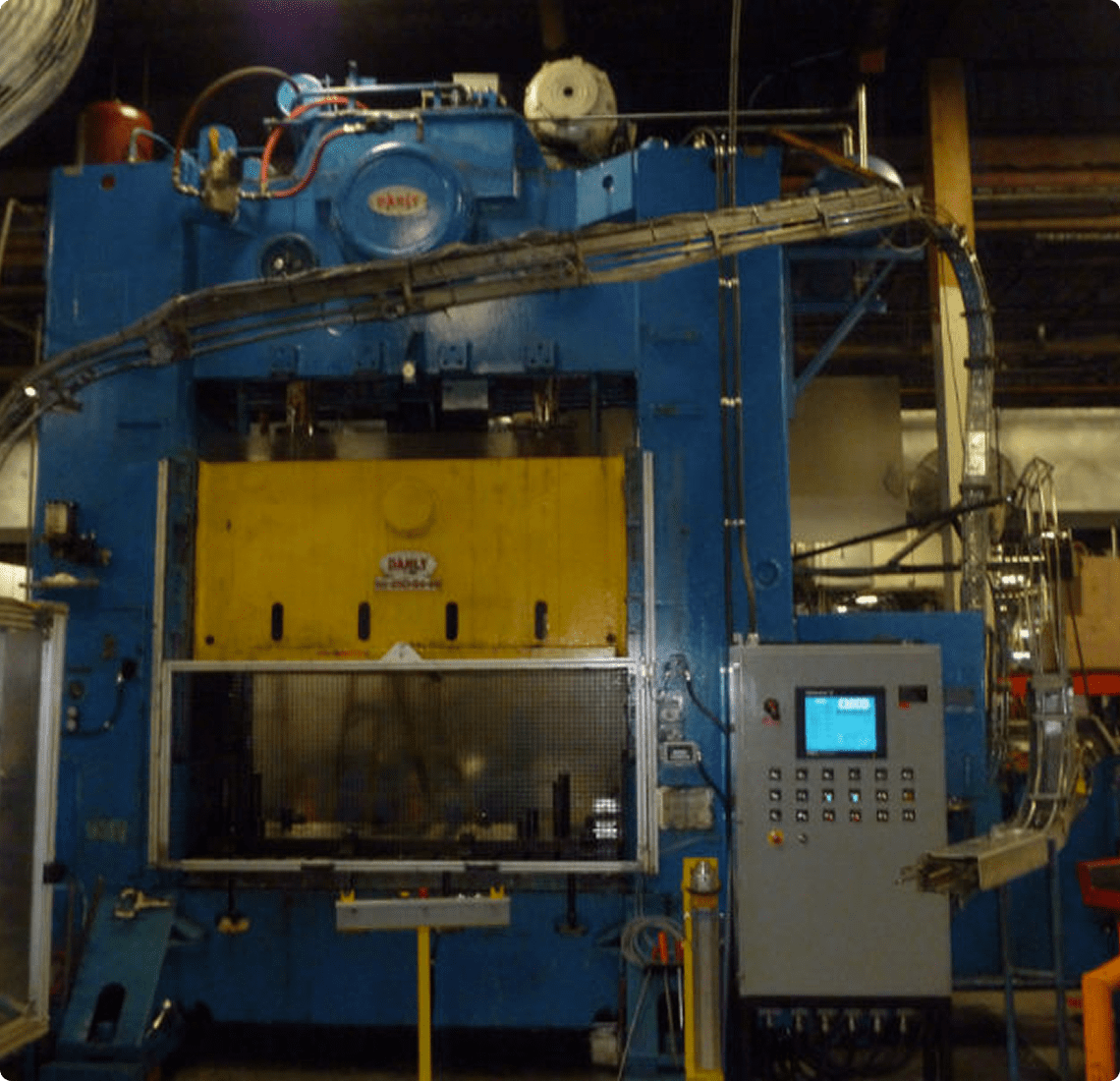 Industrial machinery with control panel
